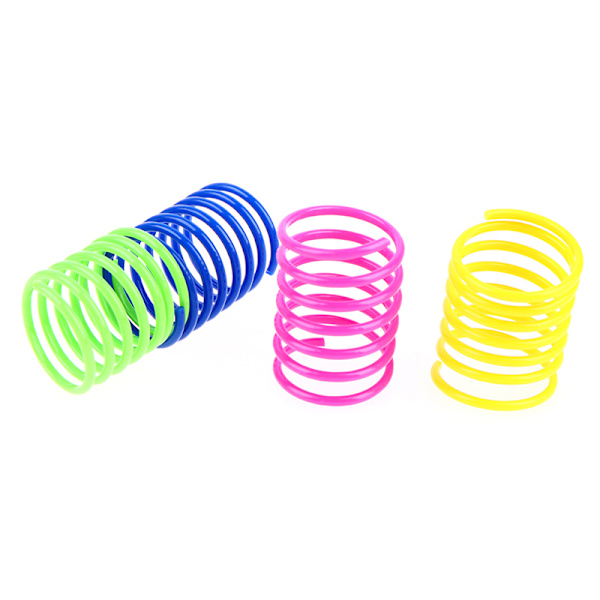 20 kpl Kestävä värikäs muovijouset Cat Pet Toy Coil Spiral one size