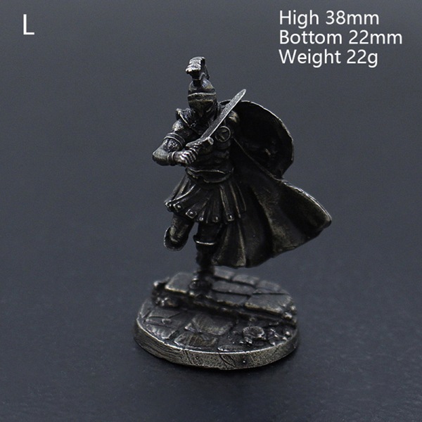 1 stk Gamle Spartan Rom Soliders Figurer Miniaturer Vintage Black L