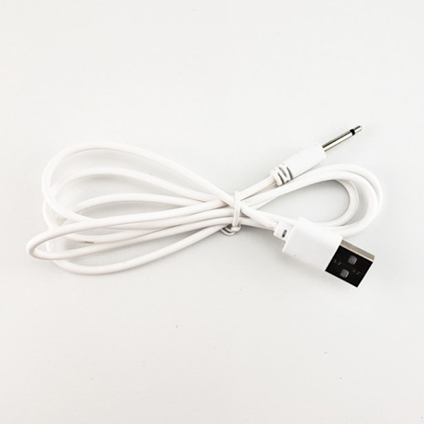 USB DC 2.5 Vibratorladdarekabel för uppladdningsbar vuxen T White