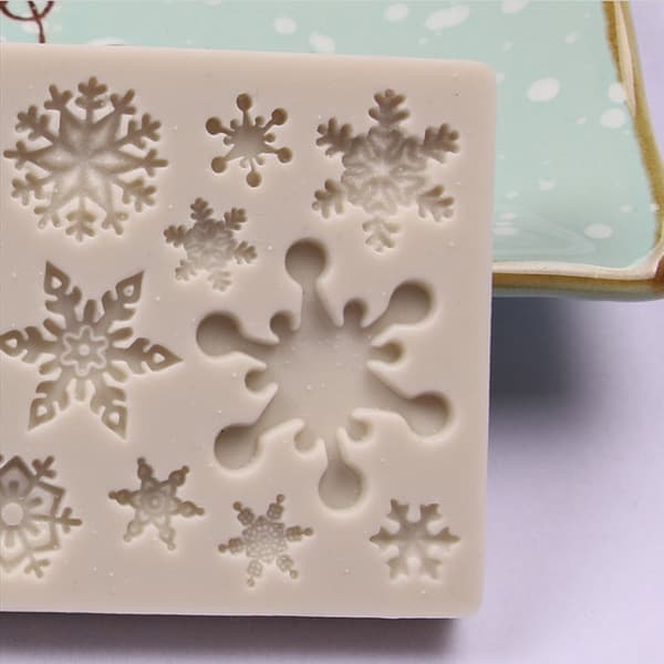 Jul snöflingamönster form chokladkakabakning Gray Onesize