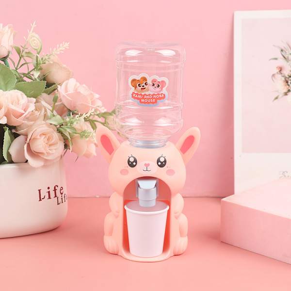 Mini Vanndispenser for Barn Gave eWater Juice Milk Drinki Pink rabbit