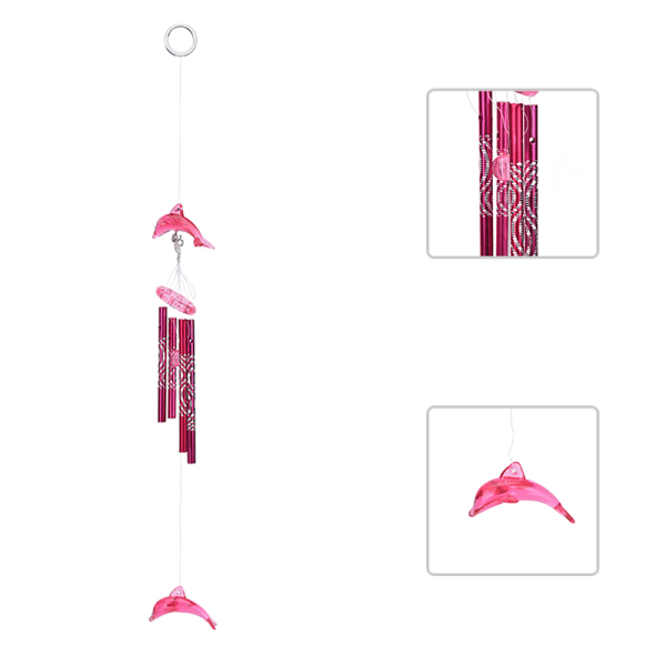 Dolphin Creative Crystal 4 metalliputket Tuulikello Tuulikello Hom pink one size