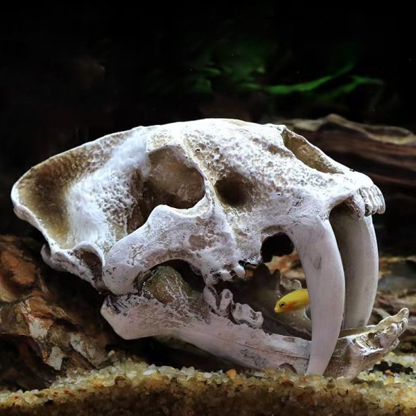 Simulering Resin Skull Ornaments DIY Aquarium Fish Tank Decora 1 1