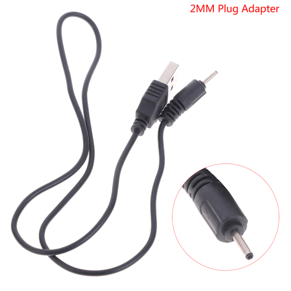 2,0 mm stikadapter USB-opladerkabel til Nokia CA-100C Sma Black Onesize