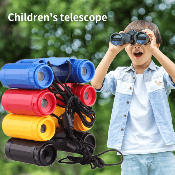 Teleskop Bärbar Kid Kikare Vikbar utomhusobservation också Red one size
