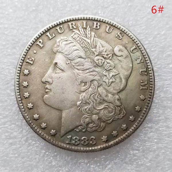 1 stk 1878-1887 USA Morgan Silver Dollar $1 erindringsmønter C 6 One size