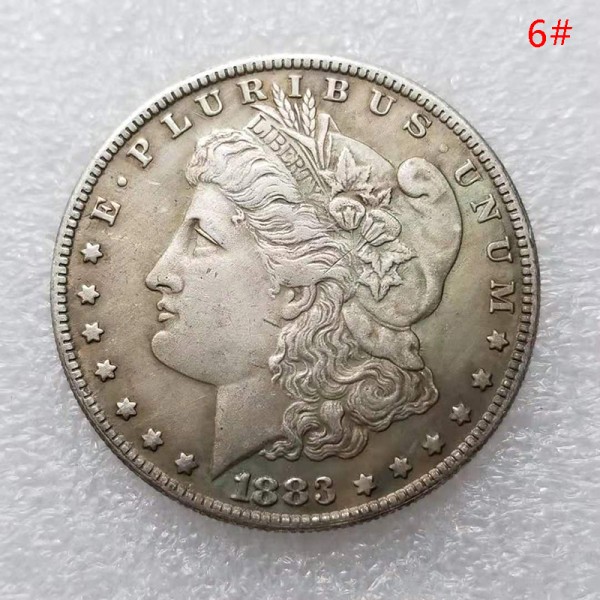 1 stk 1878-1887 USA Morgan Silver Dollar $1 minnemynter C 6 One size