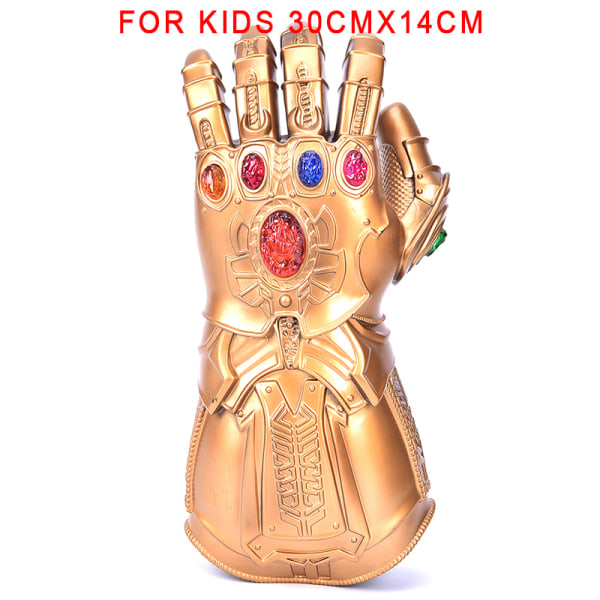 Avengers Thanos Infinity Gauntlet LED-handskar Light Up Cosplay F Bronze S-Kids