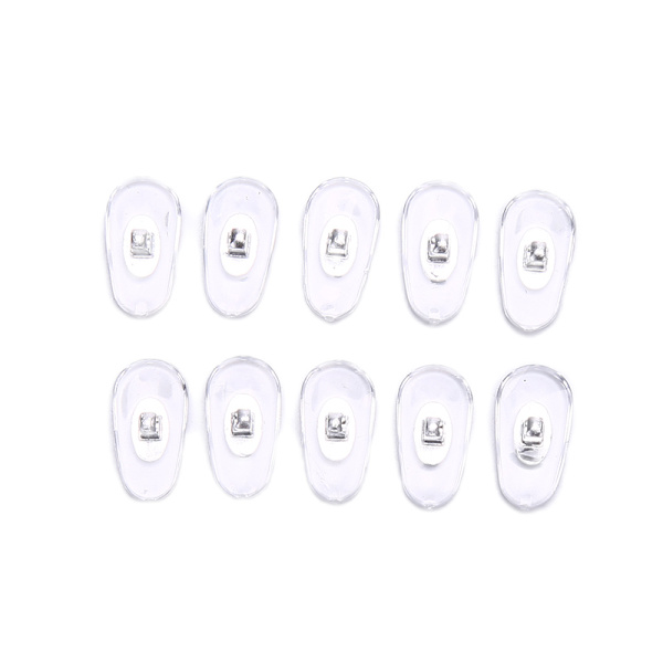 10Par Silikon Anti-Slip Nos Pads för Glasögon Glasögon Enl Silver