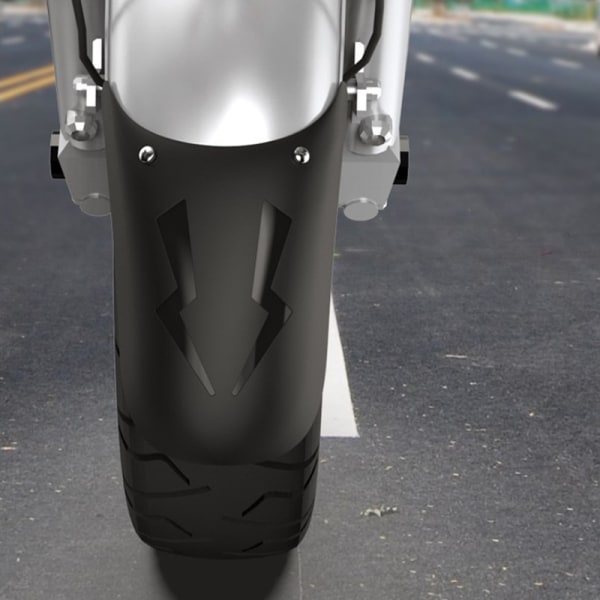 Universal motorsykkel forlenger forskjerm bak eller forhjul Black one size