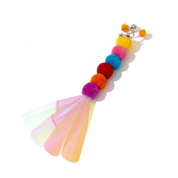 Cat Teaser Wand Refill Funny Butterfly Kitten Teaser Stick Repl Multicolor A6