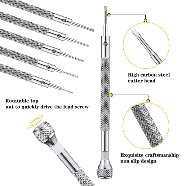 Watch Micro Precision Jewelry 0.6-1.6mm Watch Repair Silver flat 0.6mm