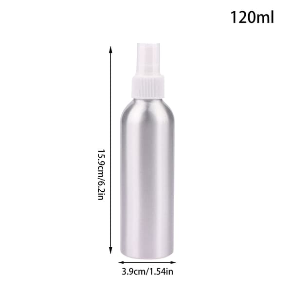 Metall Aluminium Flaske Parfyme Atomizer Tom Misty Spray White 120ml