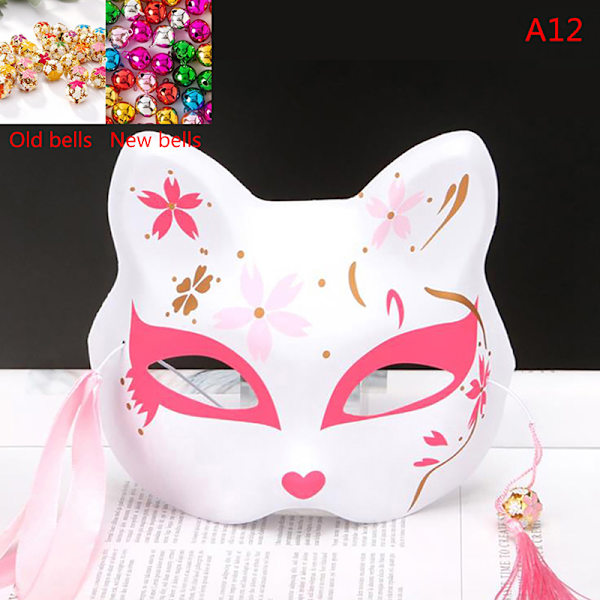 1 Stk Anime Rævemasker Half Face Cat Mask Maskerade Festival Del Color A12