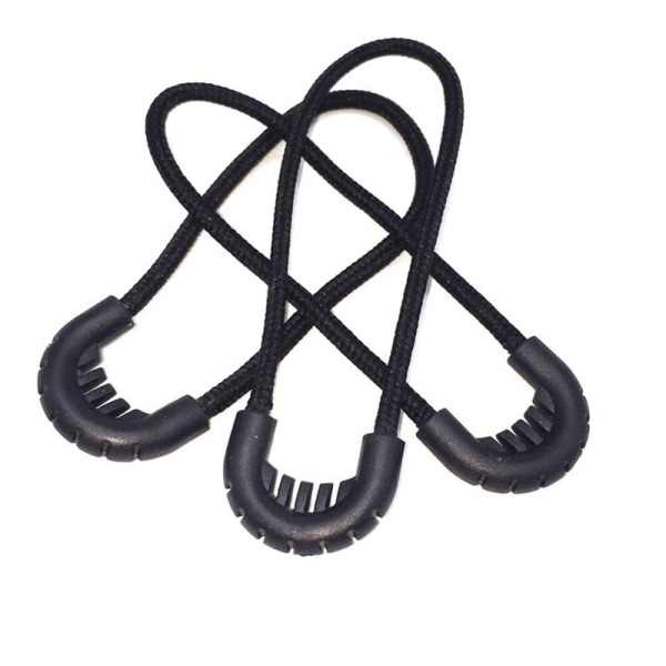 10 stk EDC Multi-purpose Zip Glidelås Trekker Snor Tau For Outdoo Black onesize
