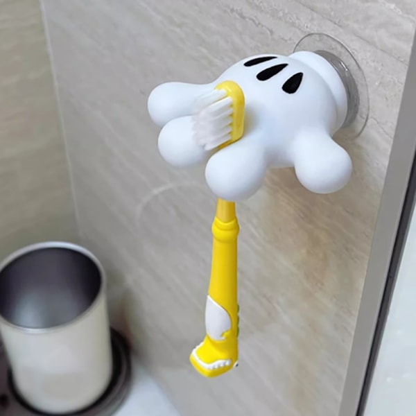 Mickey Palm Enkel Handdukshållare Barn Väggmonterad Tandborste Onesize