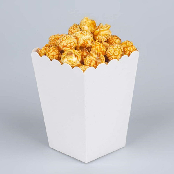 10 st popcornsnacklåda engångssnackbehållare papper chic Black