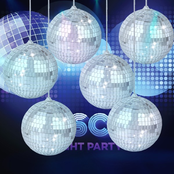 8 kpl Peili Disco Balls Hopea Riippuva Disco Light Mirror B Blue one size