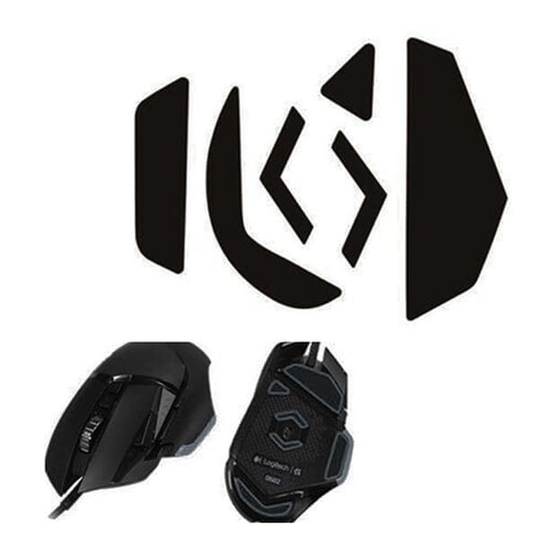 2 stk 0,6 mm museføtter Museskøytepute for Logitech G502 Mous Black