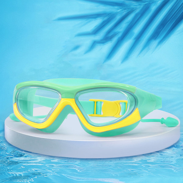 Simglasögon med stor ram för barn, vattentät och anti-dim color A One Size