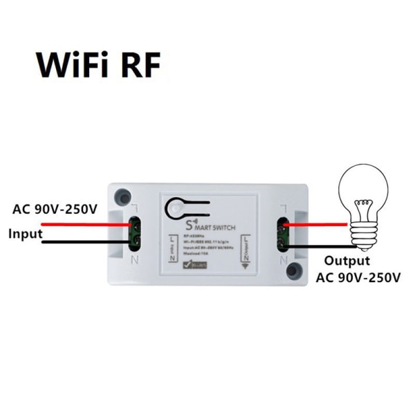 1 kpl Smart Switch ajastin DIY langaton kytkin Ääniohjaus Smart White One Size