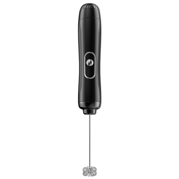 Elektrisk Mjölkskummare Handhållen Dryck Foamer Kaffemixer Ägg Be Black onesize