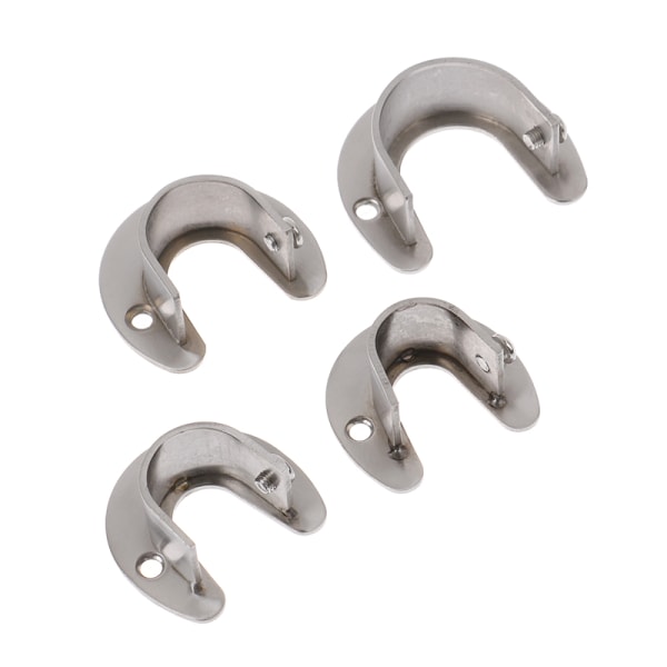 19/22/25/32 mm Garderobsfäste Rostfritt stål Stångsocket Flang Silver A4