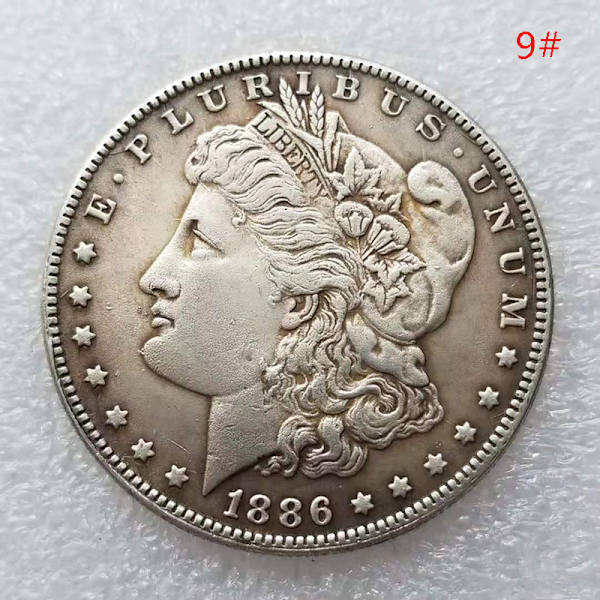 1 stk 1878-1887 USA Morgan Silver Dollar $1 erindringsmønter C 9 One size