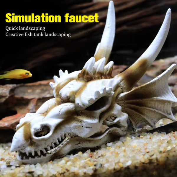 Simulering Resin Skull Ornaments DIY Aquarium Fish Tank Decora 5 5