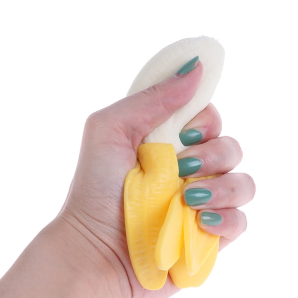Elastisk simulering Banan Langsomt stigende Legetøj Stress Reliever Anti Yellow One size