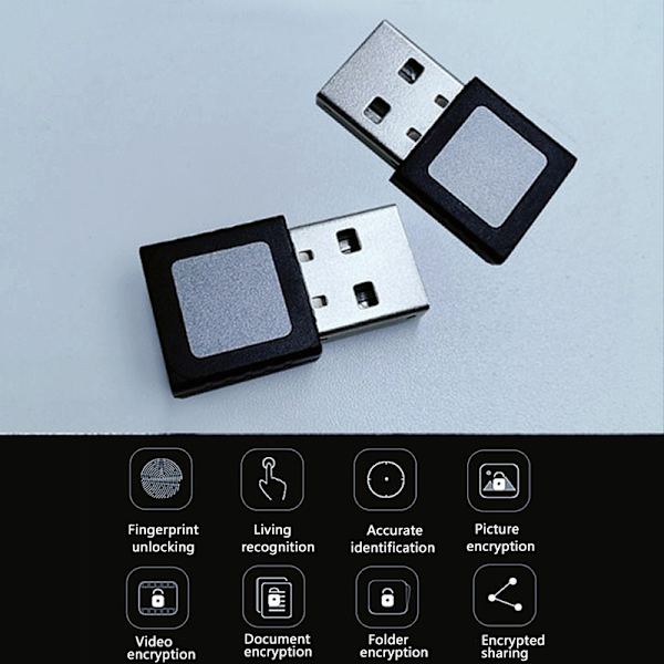 Smart ID USB fingeravtrycksläsare för 10 32/64-bitars lösenordsfri