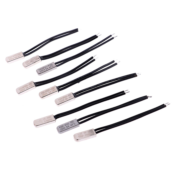 1 Stk KSD9700 temperaturafbryder termostatbeskytter normalt kl Black Normally Open 40°C
