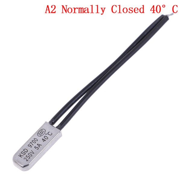 1kpl KSD9700 lämpötilakytkin termostaattisuoja normaalisti cl Black Normally Closed 40°C