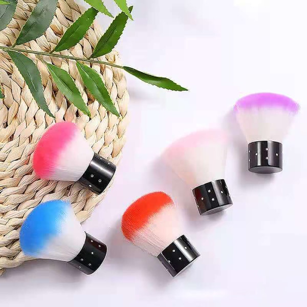 Soft Nail Cleaner Brush Mini Dust Remove Cleaning Brush Nail Ar Brown onesize