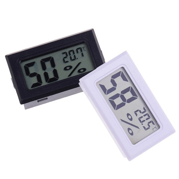 Liten digital lcd termometer hygrometer fuktighetstemperatur uppfylld Random Color onesize