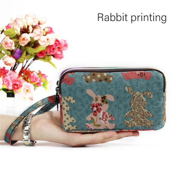 Bærbar Oxford klud køletaske medicin rejselomme H Rabbit printing