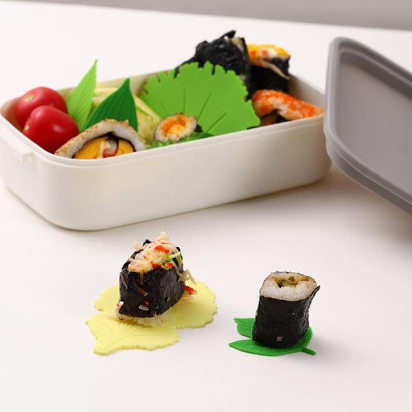 1 set silikonblad Bento-skål kopp lunchseparator sushi ris B one size