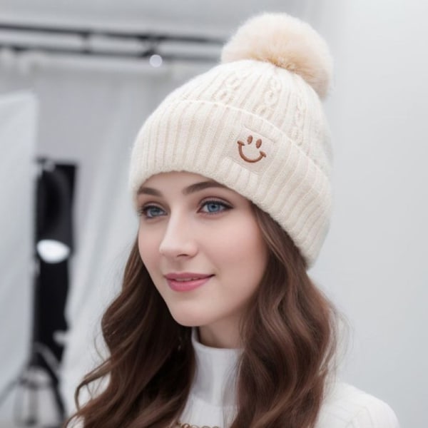 Vinter Tyk Varm Beanie Hue Forælder Børn Varm Strikket Vinter Ha Pink one size