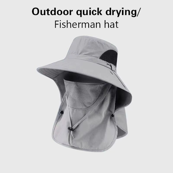 Mode Sommar Solhatt UV-Skydd Utomhus Andningsbar Avtagbar khaki