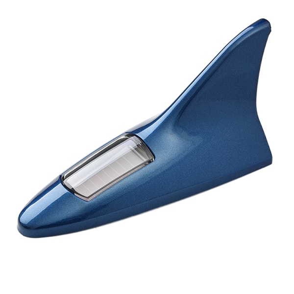 Universal LED Light Car Shark Fin Antenne med Solenergi Aut Blue Onesize