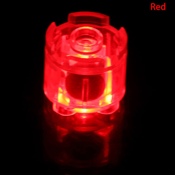 2stk lys mursten selvlysende lampe tilbehør Rund DIY Colorfu Red