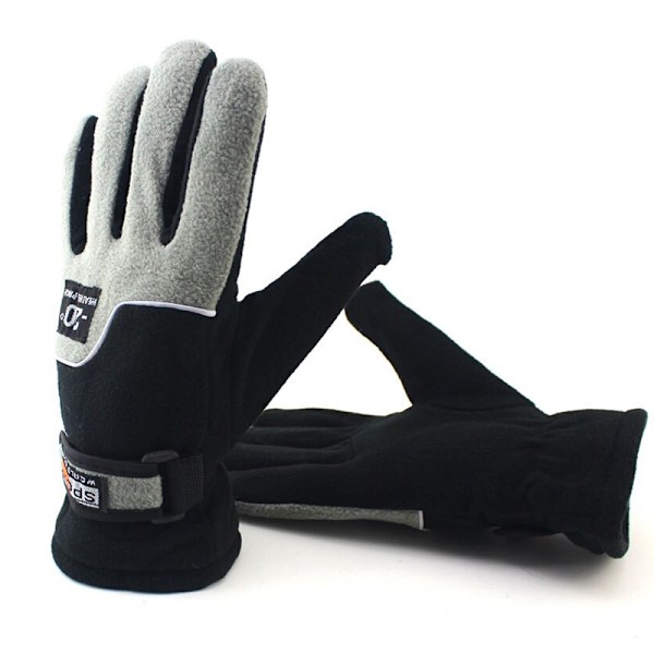 -20℃ Vintervarme Fleecehansker Menn Termisk Sport Sykling Snø Red