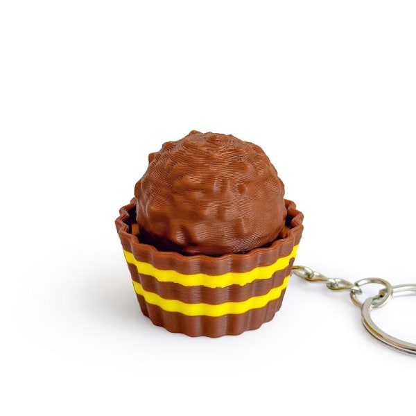 3D-printet s Clicker Nøglering Simulation Kage Chokolade Clicker A3