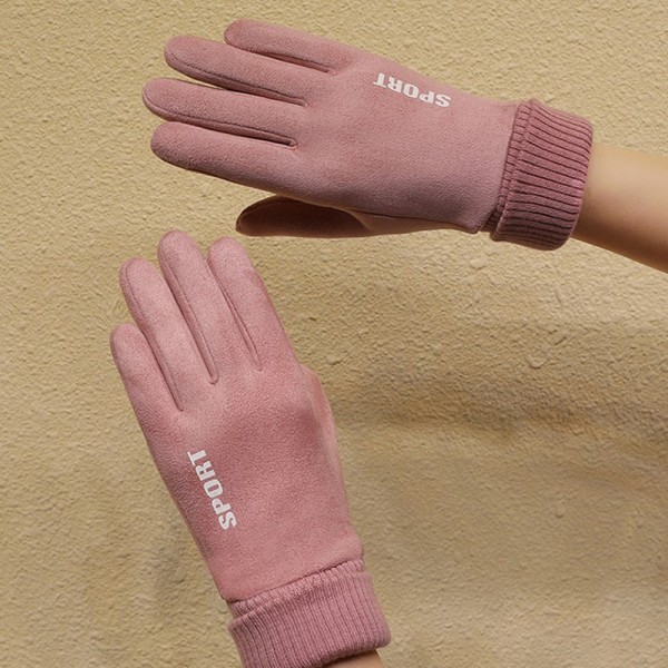 Modehandskar Höst Vinter Päls Varma Vantar Full Finger Fleece A5