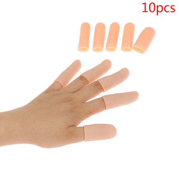 10 stk/sæt Silikone Gel Tube Håndbandage Fingerbeskytter Smerte Color one size