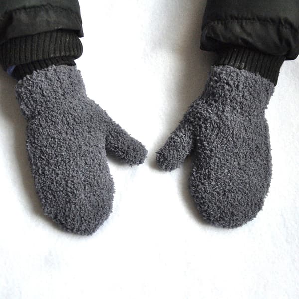 Babyvantar Vinter Plus Sammet Vantar Barn Kid Korall Fleece Khaki