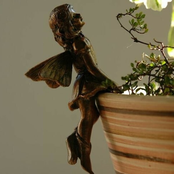 Mini flicka hängande kopp harts dekoration fairy kombination blomma B B