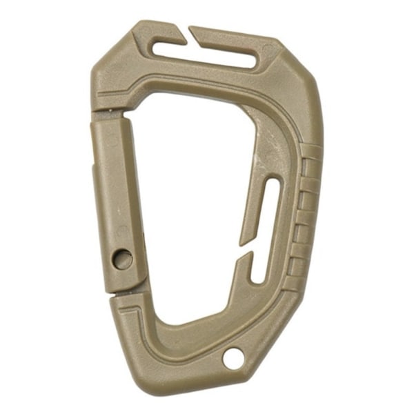1 Stk Big D-type Plast Stål Taktisk Molle Hurtigkrog Ophæng Brown one size