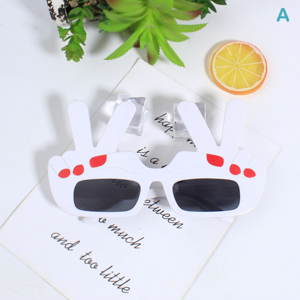 Kreativ vertikale fingerbriller Dekorrekvisitter Morsom solbrille A A