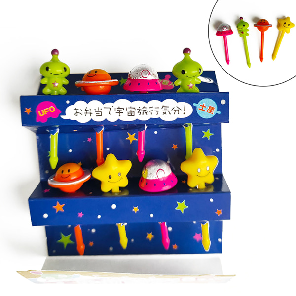 Sarjakuva Fruit Fork Toothpicks ja Animal Selection Mini Lunch B Multicolor 8PCS